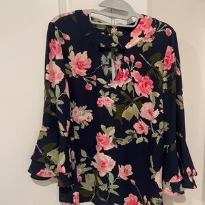 Floral mid length blouse